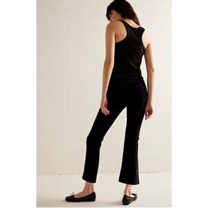 NWOT Free People In My Feelings Velvet Crop Slim Flare Pants